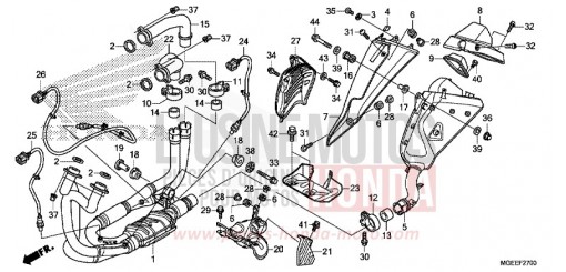 EXHAUST MUFFLER VFR1200FDF de 2015
